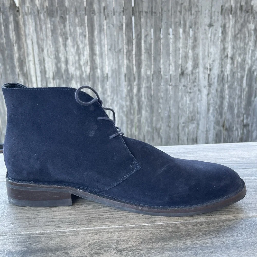 Thursday Boot Company Everyday Men 11.5 Scout Blue Suede Chukka Ankle Boots Lace